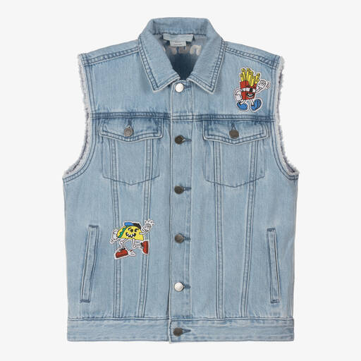 Stella McCartney Kids-Gilet bleu en jean ado garçon | Childrensalon Outlet