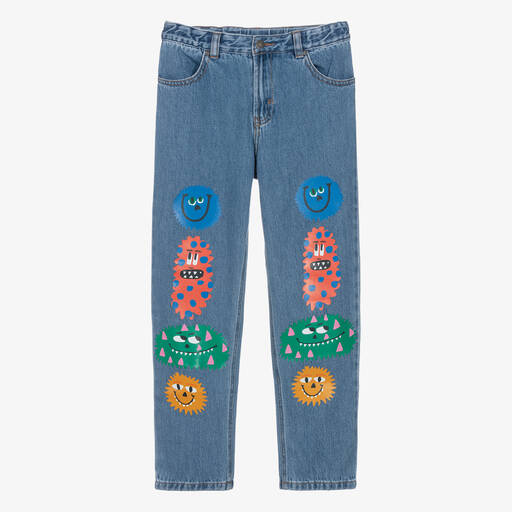 Stella McCartney Kids-Голубые джинсы с монстрами | Childrensalon Outlet