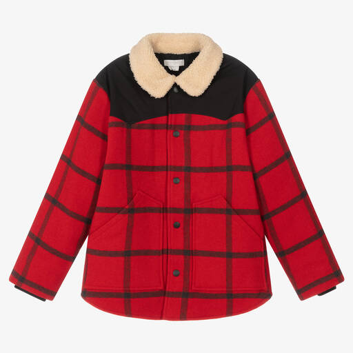 Stella McCartney Kids-Veste à carreaux en polaire ado | Childrensalon Outlet