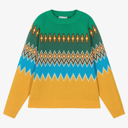 Stella McCartney Kids-Teen Boys Cotton & Wool Knit Sweater | Childrensalon Outlet