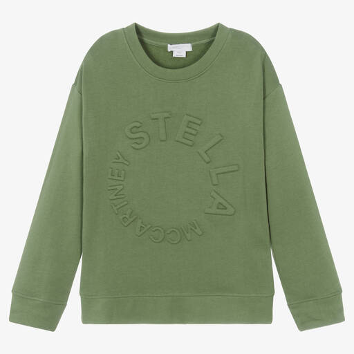 Stella McCartney Kids-Sweat-shirt vert en coton ado | Childrensalon Outlet