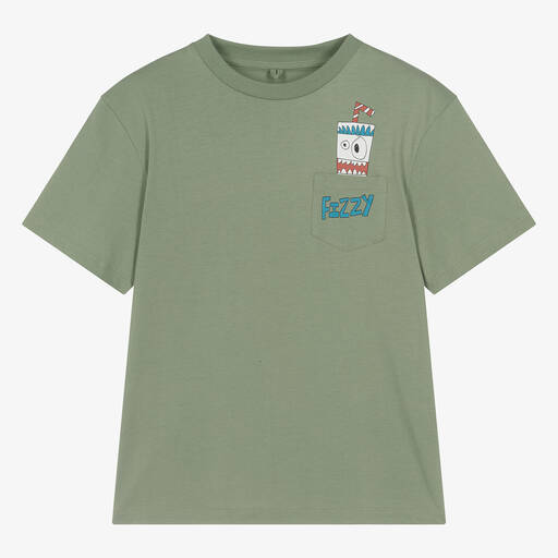 Stella McCartney Kids-Зеленая футболка из органического хлопка | Childrensalon Outlet