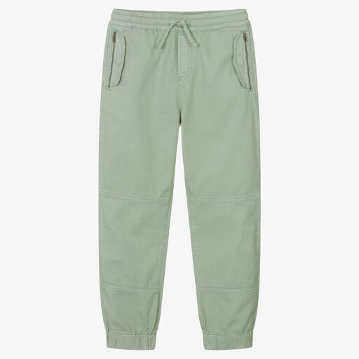 Stella McCartney Kids-Teen Boys Green Organic Cotton Trousers | Childrensalon Outlet