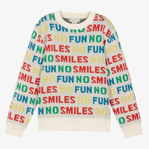 Stella McCartney Kids-Кремовый хлопковый свитер для мальчиков-подростков | Childrensalon Outlet