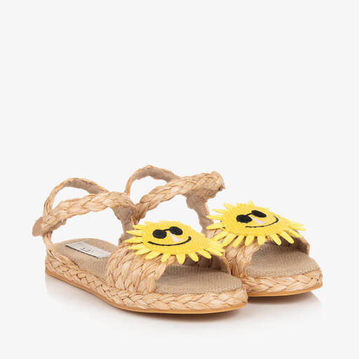 Stella McCartney Kids-صندل قش لون بيج للمراهقات | Childrensalon Outlet