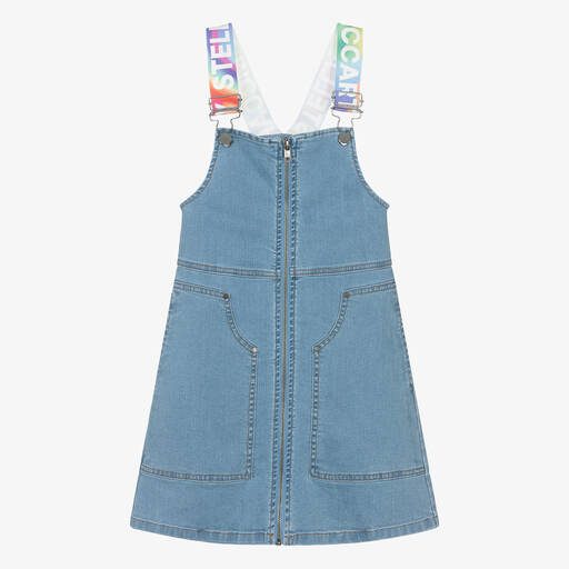 Stella McCartney Kids-Teen Girls Blue Denim Pinafore Dress | Childrensalon Outlet