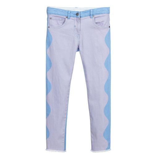 Stella McCartney Kids-Сине-фиолетовые джинсы для подростков | Childrensalon Outlet