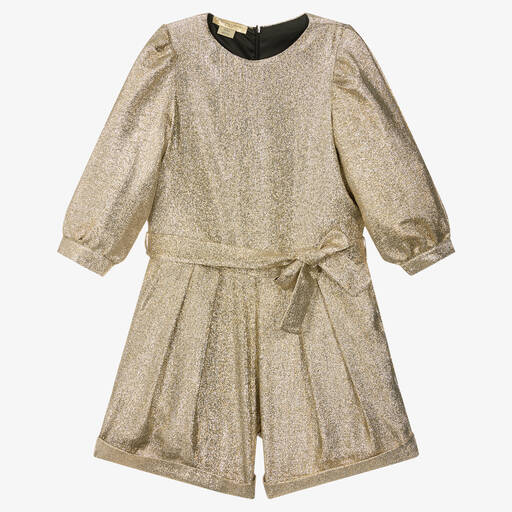 Stella McCartney Kids-Золотистый комбинезон с блестками | Childrensalon Outlet