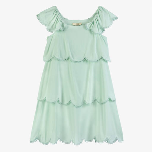 Stella McCartney Kids-Teen Girls Green Layered Dress | Childrensalon Outlet