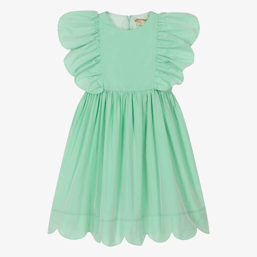 Stella McCartney Kids-Teen Girls Green Taffeta Dress | Childrensalon Outlet