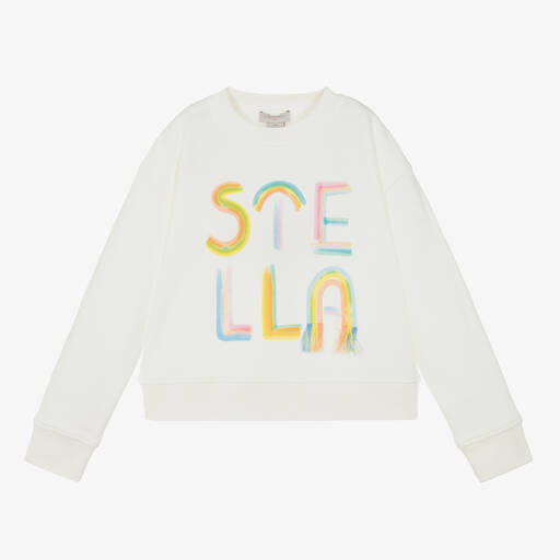 Stella McCartney Kids-Teen Girls Ivory Cotton Sweatshirt | Childrensalon Outlet