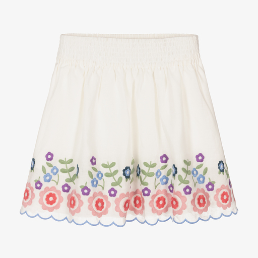 Stella McCartney Kids-Teen Girls Ivory Ramie Skirt | Childrensalon Outlet