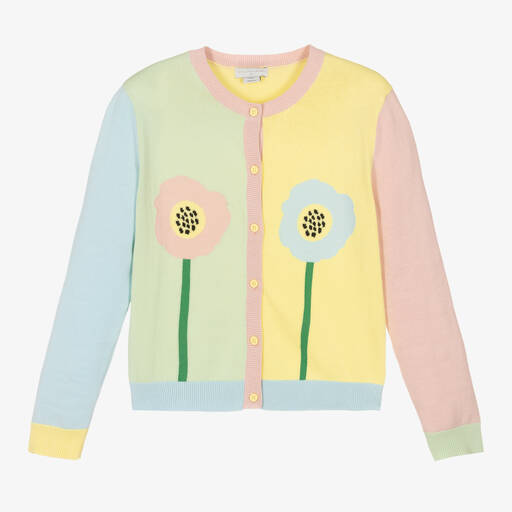 Stella McCartney Kids-Teen Girls Pastel Colourblock Cardigan | Childrensalon Outlet