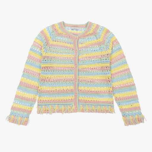 Stella McCartney Kids-Regenbogen-Strickjacke in Pastell | Childrensalon Outlet