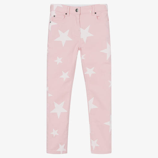 Stella McCartney Kids-Teen Girls Pink Denim Stars Jeans | Childrensalon Outlet