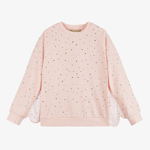 Stella McCartney Kids-Teen Girls Pink Diamanté Sweatshirt | Childrensalon Outlet