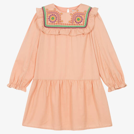 Stella McCartney Kids-Robe rose brodée en coton ado | Childrensalon Outlet