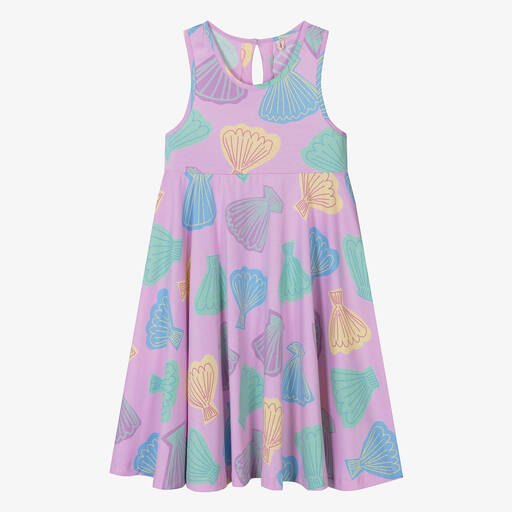 Stella McCartney Kids-فستان قطن عضوي لون زهري للمراهقات | Childrensalon Outlet