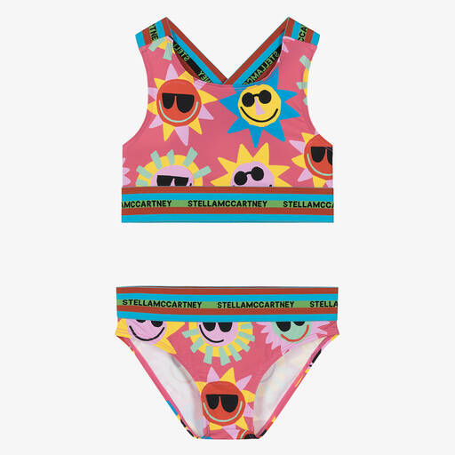 Stella McCartney Kids-Teen Girls Pink Sunshine Bikini (UPF50+) | Childrensalon Outlet