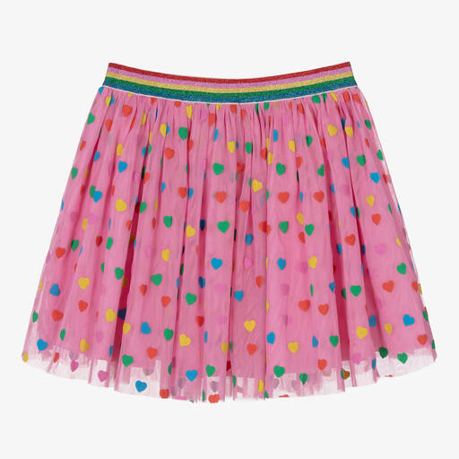 Stella McCartney Kids-Teen Girls Pink Tulle Heart Skirt | Childrensalon Outlet
