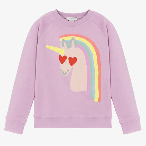 Stella McCartney Kids-Violettes Teen Einhorn-Sweatshirt | Childrensalon Outlet