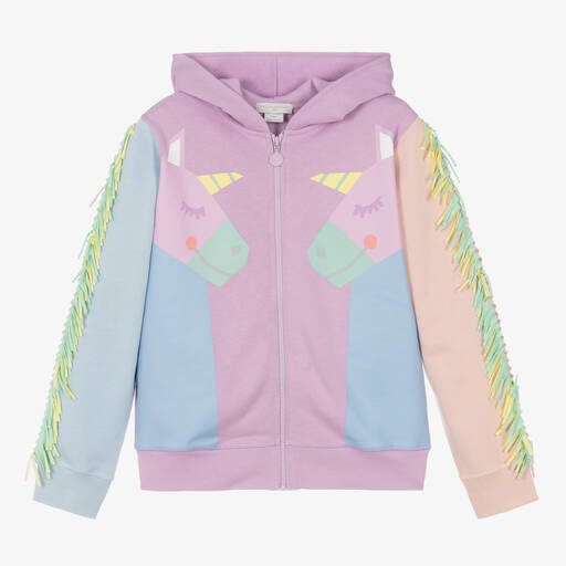 Stella McCartney Kids-Teen Girls Purple Unicorns Zip-Up Top | Childrensalon Outlet