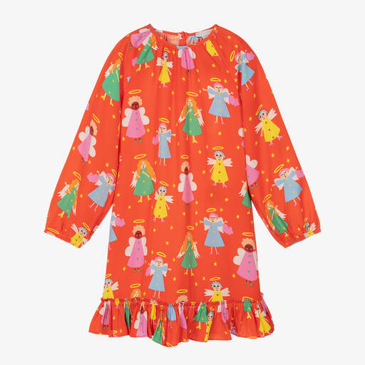 Stella McCartney Kids-Teen Girls Red Festive Angel Dress | Childrensalon Outlet
