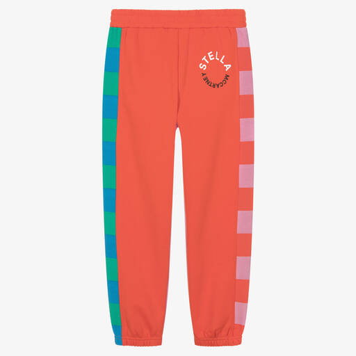 Stella McCartney Kids-جوغرز قطن عضوي لون زهري وأحمر تينز بناتي | Childrensalon Outlet