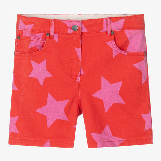 Stella McCartney Kids-Teen Girls Red & Pink Shorts | Childrensalon Outlet