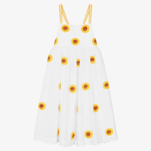 Stella McCartney Kids-Teen Girls White Cotton Dress | Childrensalon Outlet