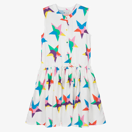 Stella McCartney Kids-Teen Girls White Star Print Dress | Childrensalon Outlet