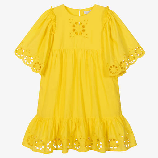 Stella McCartney Kids-Teen Girls Yellow Cotton Dress | Childrensalon Outlet
