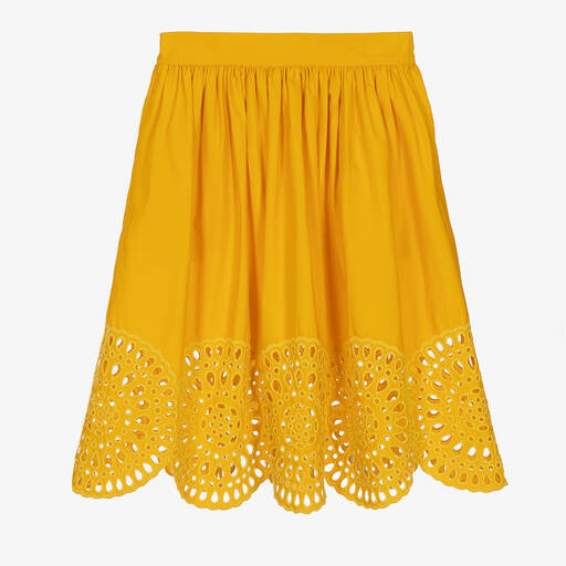 Stella McCartney Kids-Teen Girls Yellow Organic Cotton Skirt | Childrensalon Outlet