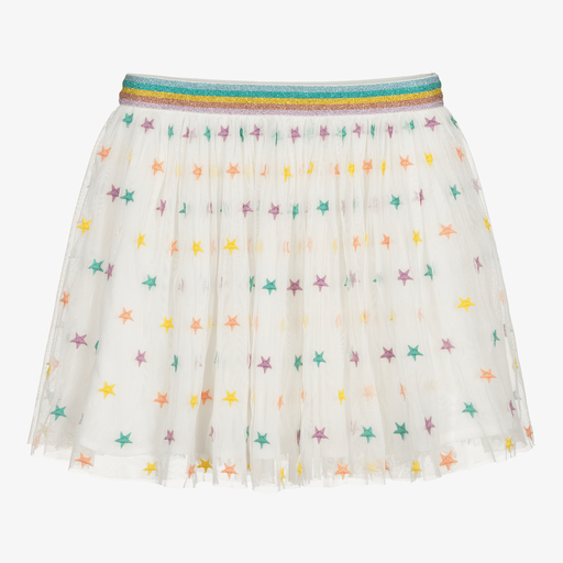 Stella McCartney Kids-Teen Ivory Star Tulle Skirt | Childrensalon Outlet