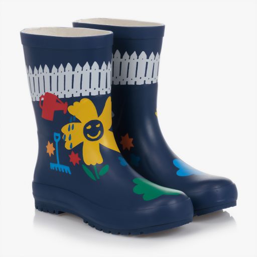 Stella McCartney Kids-Teen Navy Blue Rain Boots | Childrensalon Outlet