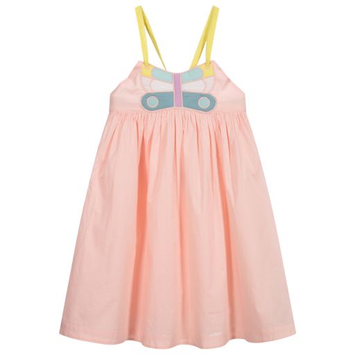 Stella McCartney Kids-Розовое платье с бабочкой для подростков | Childrensalon Outlet
