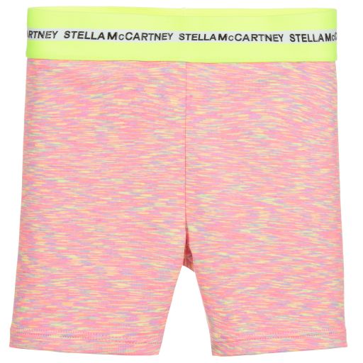 Stella McCartney Kids-Розовые спортивные шорты с логотипом для подростков  | Childrensalon Outlet
