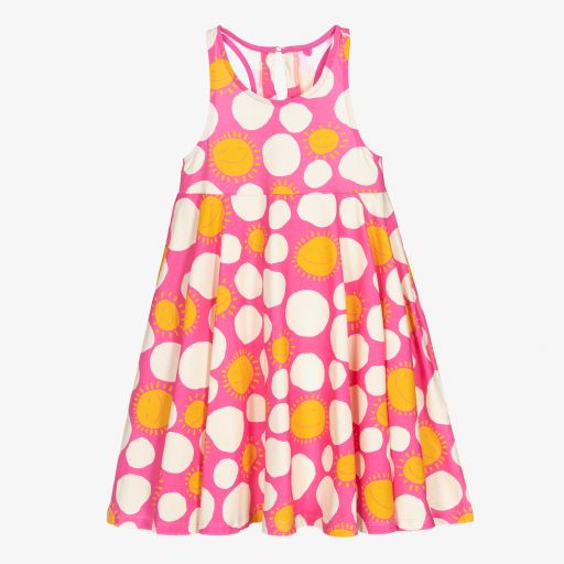 Stella McCartney Kids-فستان تينز بناتي قطن عضوي لون زهري | Childrensalon Outlet