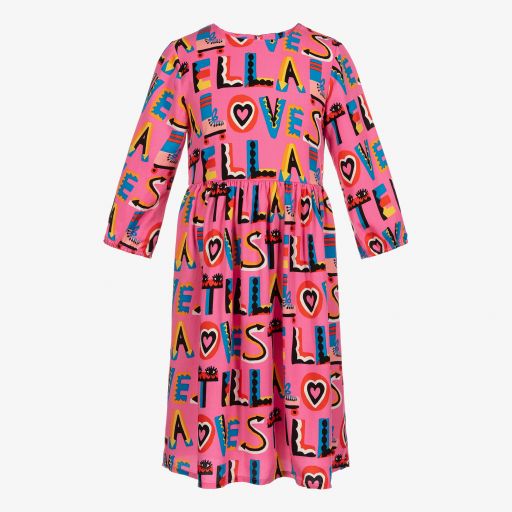 Stella McCartney Kids-Teen Pink Viscose Dress | Childrensalon Outlet