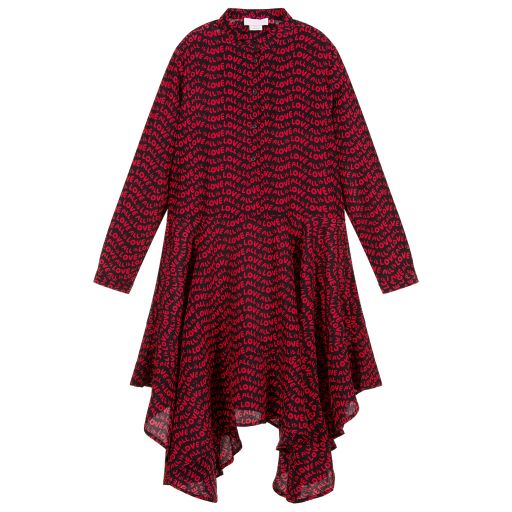 Stella McCartney Kids-Teen Red & Black Silk Dress | Childrensalon Outlet