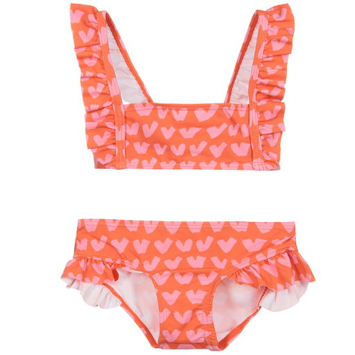 Stella McCartney Kids-Maillot de bain 2 pièces rouge Cœurs Ado | Childrensalon Outlet