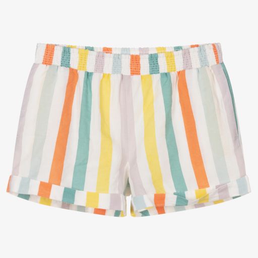 Stella McCartney Kids-Teen Striped Linen Shorts | Childrensalon Outlet