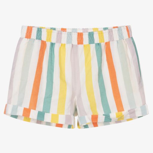 Stella McCartney Kids-Teen Striped Linen Shorts | Childrensalon Outlet