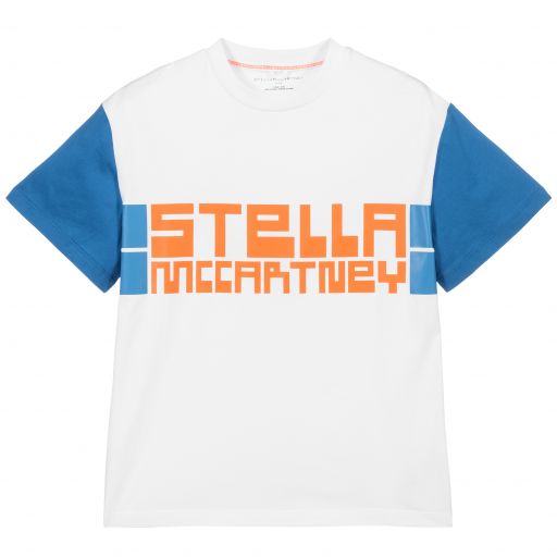 Stella McCartney Kids-Weißes Teen T-Shirt mit Logo | Childrensalon Outlet