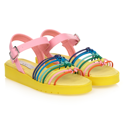 Stella McCartney Kids-Teen Yellow & Pink Sandals | Childrensalon Outlet