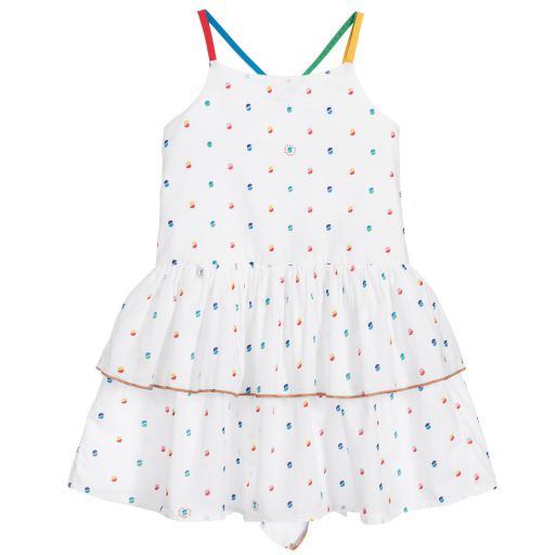 Stella McCartney Kids-White Organic Cotton Sundress | Childrensalon Outlet