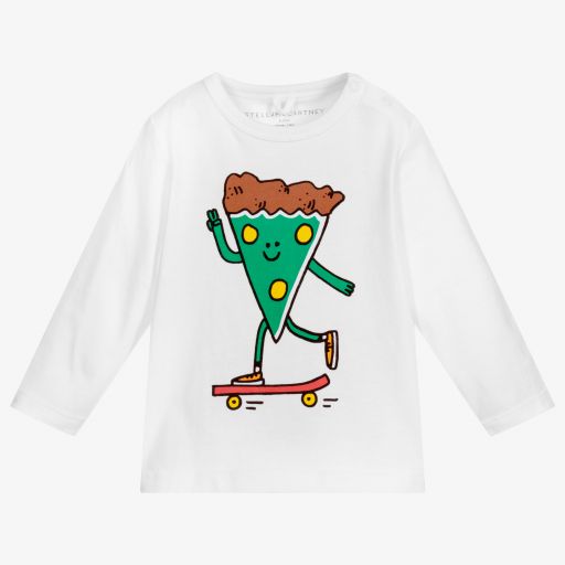 Stella McCartney Kids-White Organic Cotton Top | Childrensalon Outlet