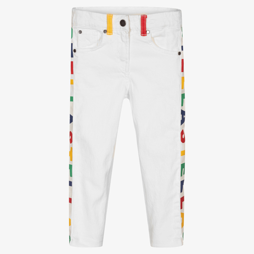 Stella McCartney Kids-Белые джинсы из органического денима | Childrensalon Outlet