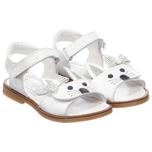 Step2wo-Girls Leather 'Rabbit' Sandals | Childrensalon Outlet