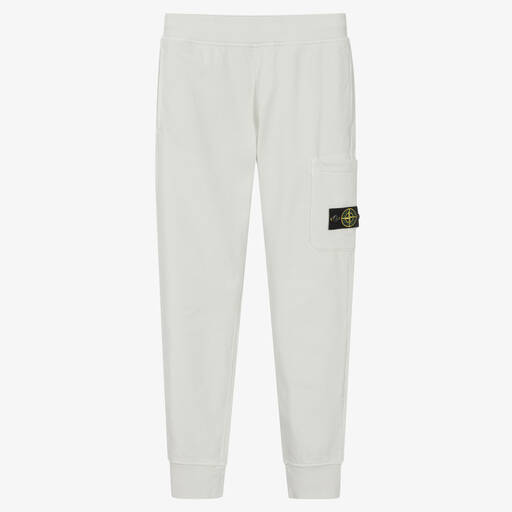 Stone Island Junior-Graue Teen Jogginghose mit Aufnäher | Childrensalon Outlet